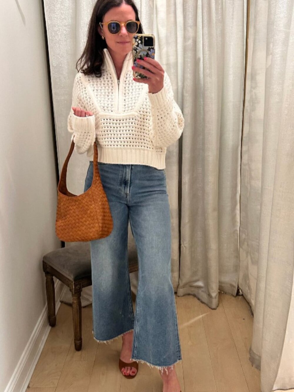 Cropped Hampton Sweater ~ Ivory